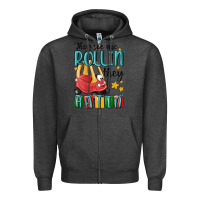 Charcoal Heather they see me rollin' they hatin' Zipper Hoodie - MaliasSmallBusiness