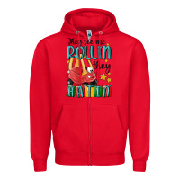 Red they see me rollin' they hatin' Zipper Hoodie - MaliasSmallBusiness