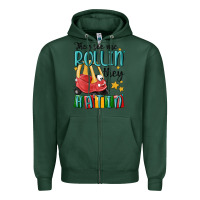 Sports Green they see me rollin' they hatin' Zipper Hoodie - MaliasSmallBusiness