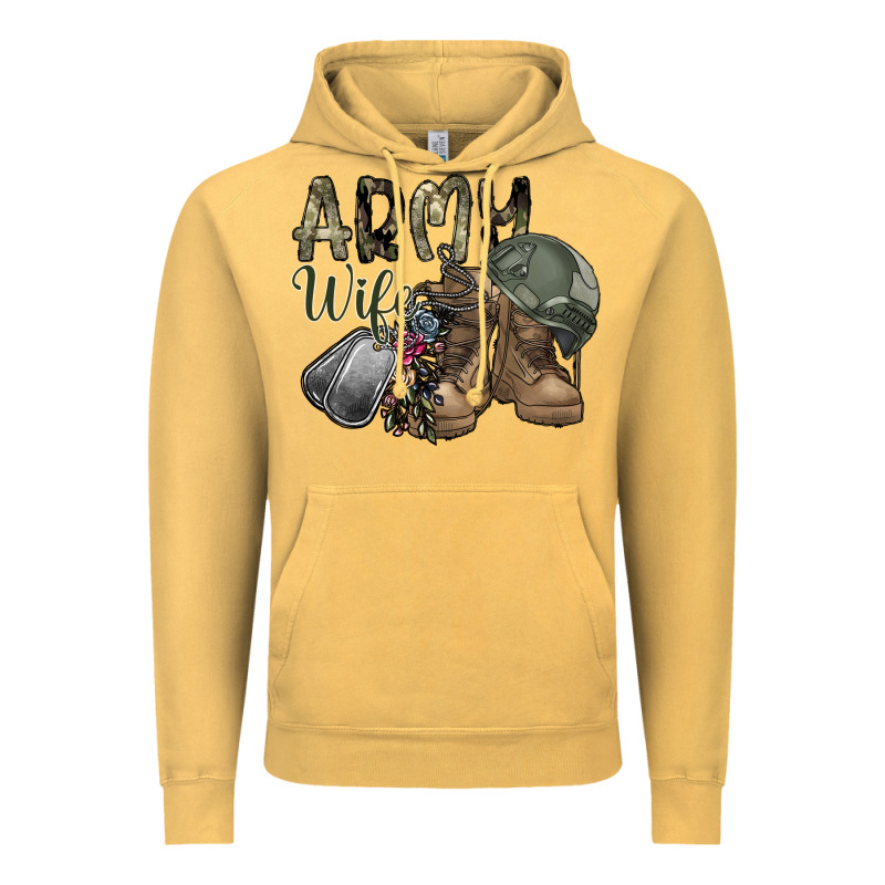 Army Wife Vintage Hoodie by SublimationCraftShop | Teevron