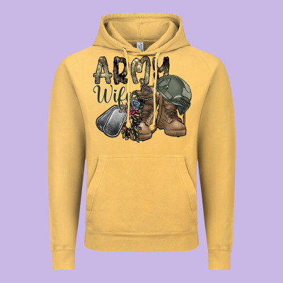 Army Wife Vintage Hoodie Designed By Sublimationcraftshop