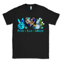 Black peace love winter ado Classic Tee - AdoDesignShop