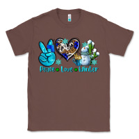 Chestnut peace love winter ado Classic Tee - AdoDesignShop
