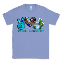Colony Blue peace love winter ado Classic Tee - AdoDesignShop