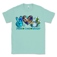 Seafoam peace love winter ado Classic Tee - AdoDesignShop