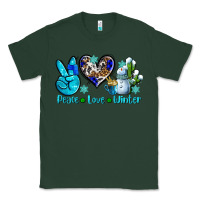 Sports Green peace love winter ado Classic Tee - AdoDesignShop