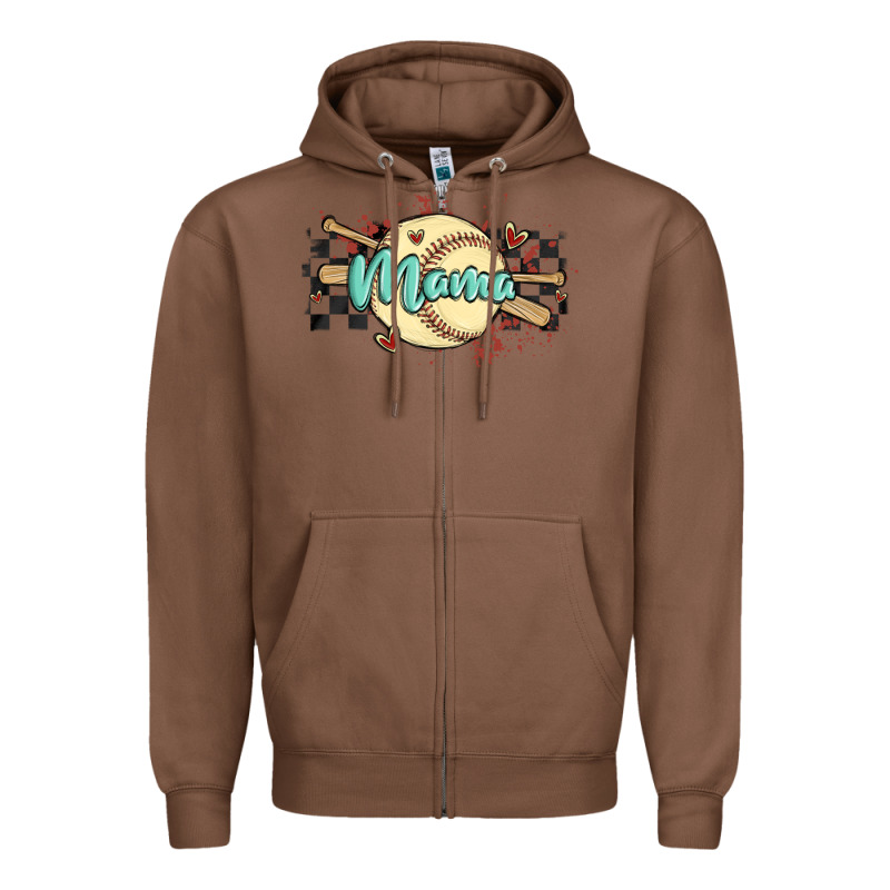 Softball Mama Zipper Hoodie by MaliasSmallBusiness | Teevron