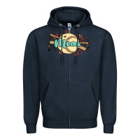 Navy softball mama Zipper Hoodie - MaliasSmallBusiness