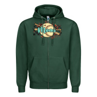 Sports Green softball mama Zipper Hoodie - MaliasSmallBusiness