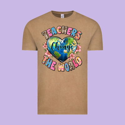 Teachers Change The World Vintage Tee Designed By Jahusdesignshop