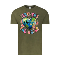 Vintage Olive teachers change the world Vintage Tee - JahusDesignShop
