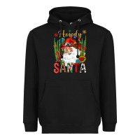 Black Howdy Santa Heavyweight Hoodie - NancyCooperArtShop