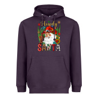 Plum Howdy Santa Heavyweight Hoodie - NancyCooperArtShop