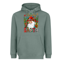 Sage Howdy Santa Heavyweight Hoodie - NancyCooperArtShop
