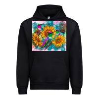Black hummingbirds sunflower Urban Hoodie - TumblerDesignByShophia