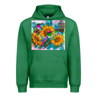 Emerald hummingbirds sunflower Urban Hoodie - TumblerDesignByShophia
