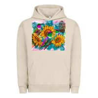 Pigment French Oak hummingbirds sunflower Urban Hoodie - TumblerDesignByShophia