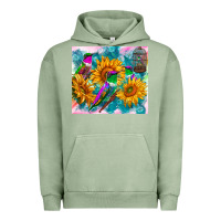 Hummingbirds Sunflower Urban Hoodie | Teevron