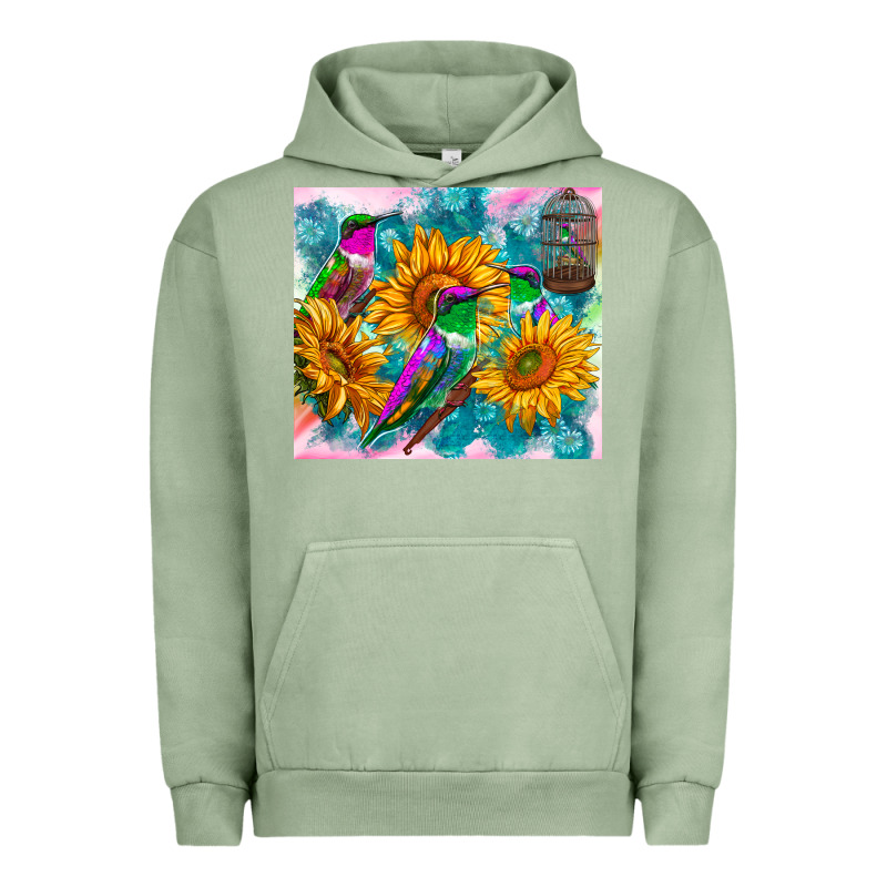 Hummingbirds Sunflower Urban Hoodie by TumblerDesignByShophia | Teevron