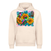 Sandshell hummingbirds sunflower Urban Hoodie - TumblerDesignByShophia