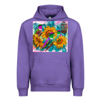 Tulip hummingbirds sunflower Urban Hoodie - TumblerDesignByShophia
