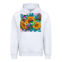 White hummingbirds sunflower Urban Hoodie - TumblerDesignByShophia