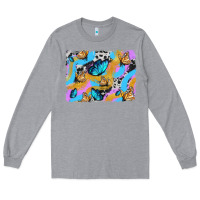 Heather Grey easter butterfly with glitter and cowhide  background Long Sleeve Tee - Artiststas