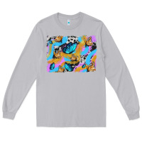 Moon Dust easter butterfly with glitter and cowhide  background Long Sleeve Tee - Artiststas
