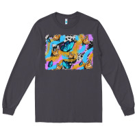 Smoke easter butterfly with glitter and cowhide  background Long Sleeve Tee - Artiststas