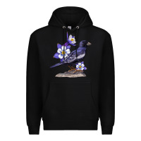 Black Colorado Lark Mountain Bunting Bird Premium Hoodie - Bettercallsaul