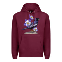 Burgundy Colorado Lark Mountain Bunting Bird Premium Hoodie - Bettercallsaul