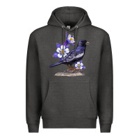 Charcoal Heather Colorado Lark Mountain Bunting Bird Premium Hoodie - Bettercallsaul