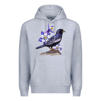 Heather Grey Colorado Lark Mountain Bunting Bird Premium Hoodie - Bettercallsaul