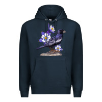 Navy Colorado Lark Mountain Bunting Bird Premium Hoodie - Bettercallsaul
