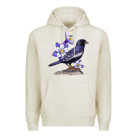 Oatmeal Heather Colorado Lark Mountain Bunting Bird Premium Hoodie - Bettercallsaul
