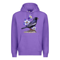 Purple Colorado Lark Mountain Bunting Bird Premium Hoodie - Bettercallsaul