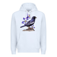 White Colorado Lark Mountain Bunting Bird Premium Hoodie - Bettercallsaul