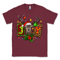 Burgundy joy with reindeer ado Classic Tee - AdoDesignShop
