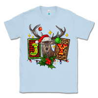 Dusty Blue joy with reindeer ado Classic Tee - AdoDesignShop