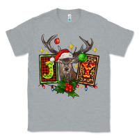 Heather Grey joy with reindeer ado Classic Tee - AdoDesignShop