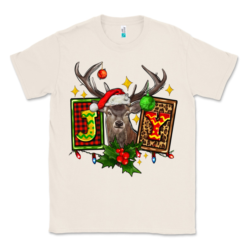 Joy With Reindeer Ado Classic Tee by AdoDesignShop | Teevron