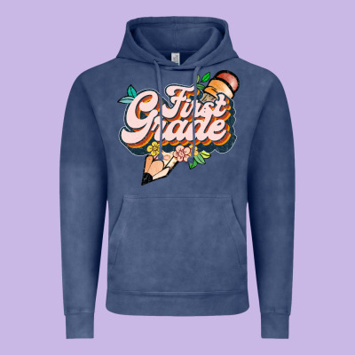 First Grade Vintage Hoodie Designed By Jahusdesignshop