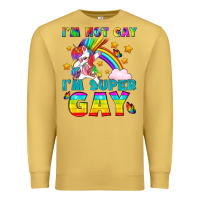 Antique Gold LGBTQ I'm Not Gay I'm Super Gay Premium Sweatshirt - BundleAndBundleShop