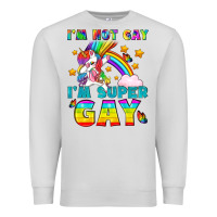 Dove Grey LGBTQ I'm Not Gay I'm Super Gay Premium Sweatshirt - BundleAndBundleShop