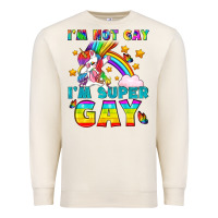 Sandshell LGBTQ I'm Not Gay I'm Super Gay Premium Sweatshirt - BundleAndBundleShop
