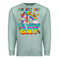 Seafoam LGBTQ I'm Not Gay I'm Super Gay Premium Sweatshirt - BundleAndBundleShop