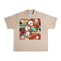 French Oak baseball leopard cowhide turquoise seamless pattern Urban Heavy Tee - JahusDesignShop