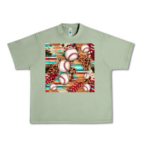 Oil Green baseball leopard cowhide turquoise seamless pattern Urban Heavy Tee - JahusDesignShop