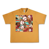 Peanut Butter baseball leopard cowhide turquoise seamless pattern Urban Heavy Tee - JahusDesignShop