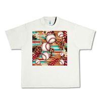 Pistachio baseball leopard cowhide turquoise seamless pattern Urban Heavy Tee - JahusDesignShop